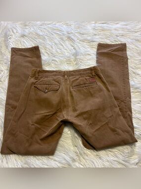 FREENOTE cloth Men's Brown Chino Pants with Back Pocket Detail